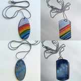Over the Rainbow VI, Sterling Silver and Enamel Double-Sided Necklace