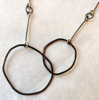 Hoops VII, sterling silver necklace