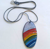 Over the Rainbow VI, Sterling Silver and Enamel Double-Sided Necklace