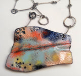 Sema - Sterling Silver, Double-Sided Enamel Necklace