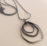 Hoops III, sterling silver necklace