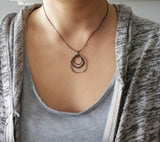 Hoops III, sterling silver necklace
