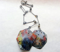 Sana - Double-Sided Sterling Silver and Enamel Necklace