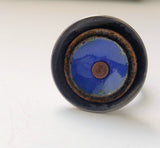 Danuta, sterling silver and enameled copper ring