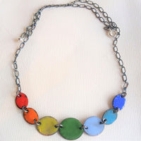 Over the Rainbow Sterling Silver and Enamel Double-Sided Necklace