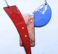 Dragana - Sterling Silver, Double-Sided Enamel Necklace
