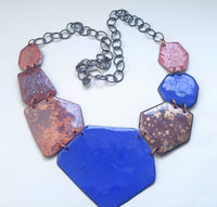 Over the Rainbow V, double-sided sterling silver and enamel necklace