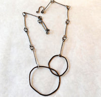 Hoops VII, sterling silver necklace