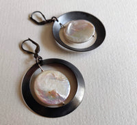 Fiona, sterling silver and pearl earrings