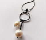 Jeanne, sterling silver, cultured freshwater pearl necklace