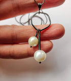 Jeanne, sterling silver, cultured freshwater pearl necklace