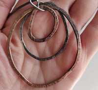 Hoops VIII, sterling silver and copper necklace