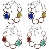 Asha, Sterling Silver and Enamel Double-Sided Necklace