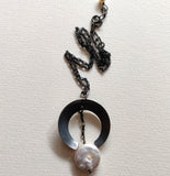 Fara II, sterling silver and cultured freshwater pearl necklace