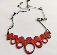 Annika-Double-Sided Sterling Silver and Enamel Necklace