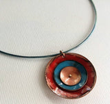 Choose Your Color - Sterling Silver, Double-Sided Enamel Necklace